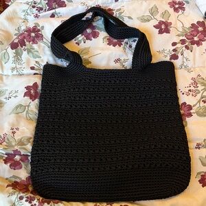 Studio Collection Elegant Black Crochet Purse